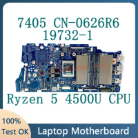 CN-0626R6 0626R6 626R6 Mainboard For Dell Inspiron 7405 Laptop Motherboard 19732-1 With Ryzen 5 4500U CPU 100% Full Tested Good