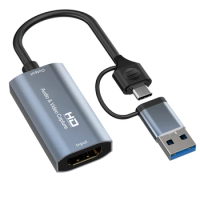4K -Compatible To Type-C+USB Video Capture Card Live Audio Video Capture Card