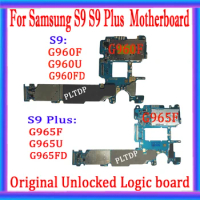 100% Original 64G 128G Motherboard For Samsung Galaxy S9 PLUS G965F G965FD G960U G960F G960FD G965U Unlocked Tested MainBoard