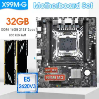 X99 LGA2011-3 Motherboard KIT with Intel XEON E5 2620 V3 CPU 2*16GB = 32GB DDR4 RECC Memory