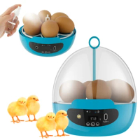 New Egg Incubator Smart Egg Incubator for Hatching 6 Eggs Chicken Incubator with 360° Auto Egg Turning and Temperature Control