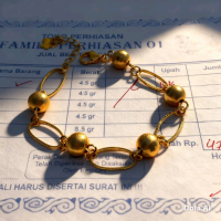 terlaria gelang kolong berlapis emas muda cantik mewah elegan