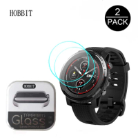 2Pcs Screen Protector Tempered Glass Amazfit Stratos 3 Smart Watch GPS Explosion-proof Anti-Scratch Bubble-free Transparent Film