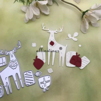 Christmas gift Reindeer Metal Cutting Dies for DIY Scrapbooking Album Paper Cards Decorative Crafts Embossing Die Cuts