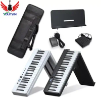 Portable 88 Keys Foldable Digital Piano Multifunctional Electronic Keyboard Piano Student Musical Instrument