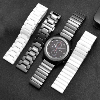 Ceramic Metal buckle Strap For TicWatch Pro 3 Ultra GPS Strap For TicWatch GTX S2 E2 Correa Bracelet 22mm Wristbands Accessorie