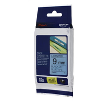BROTHER เทปพิมพ์อักษร (Tape Pump) TZE-521 9 มม. สีดำพื้นน้ำเงิน