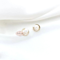 Anting Korean Style Anting Anti Karat Anting Tusuk Motif Mata Lengkung Mutiara 1422 Anting-Anting An
