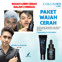 Paket Skincare Pria【Wajah Cerah】COLUS MEN Sun Gel & Giga White Serum | Skincare Pria | UV Defense | 