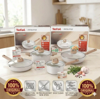Tefal Cristalia Plus Wajan Frypan Saucepan Panci + Tutup