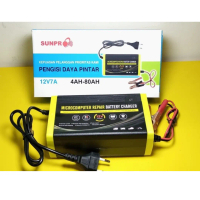 CHARGER AKI 12V/7A BATERRY CHARGER 7A 12V PENGISI DAYA PINTER 4AH-80AH SUNPRO TERLARIS