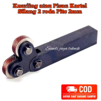 knurling atau pisau kartel silang 2 roda pitc 2 mm