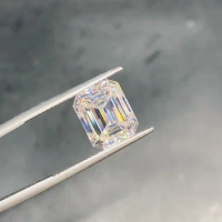 Loose Gemstone Emerald Cut Moissanite 5ctD Color VVS1 Lab Diamond Passed MOISSANITE Tester with GRA Report Wholesale Supported