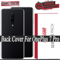 Glass Back Battery Cover for OnePlus 7 Pro, Housing Case with Camera Lens, Repair Parts