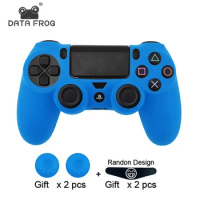 DATA FROG Soft Silicone Protection Case For SONY Playstation 4 PS4 Controller Gel Rubber Skin Cover For PS4 Pro Slim Gamepad