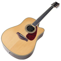 New Arrival 6 String Electric Acoustic Guitar 41 Inch Solid Wood Top Folk Guitar With Pickup Good Handicraft Natural &amp; Black