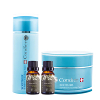 【Condier 瑞士康緹】柔敏保溼原萃全方位組(植萃露150ml＋植萃霜100ml＋平衡油15ml×2)