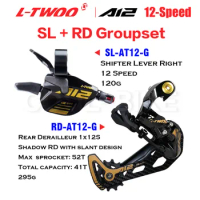 LTWOO A12 1x12 Speed Groupset Shift Lever and Rear Derailleur Long cage for MTB 50T 52T 12v switch compatible SHIMANO sram