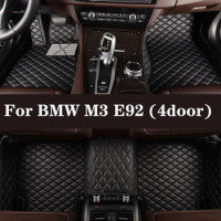 Full Surround Custom Leather Car Floor Mat For BMW M3 E92 (4door) 2007-2013 (Model Year) Car Interior Car Accessories