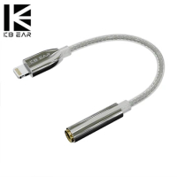 KBEAR T1 Decoding Cable Type-C 3.5mm Lightning 3.5mm Headphone Audio Adapter In Ear Monitor Earphone DAC AMP For Android Apple