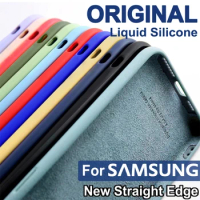 Original Liquid Silicone Case For Samsung Galaxy S21 Fe S22 Ultra S9 S10 S20 Plus A52 A52s A12 A21s A32 A50 A51 A71 Note 2 Cover