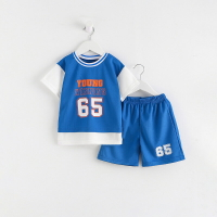短袖假兩件兒童籃球服套裝男童夏球衣夏季速干女童孩寶寶運動2022