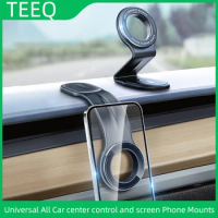 TEEQ Magnetic Car Mobile Phone iPhone Holder Easy Paste Mount Stand Phone Holder for iPhone 12 13 14 Dashborad Center Console