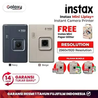 Fujifilm Instax Mini Liplay+ Hybrid Instant Camera Liplay Plus Printer Garansi Resmi Beige