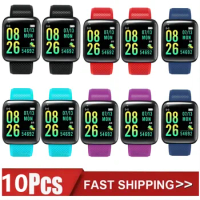 10 Pcs Mixed Color Smartwatch Wholesale 116 Plus Sports Smartband Custom Wallpaper APP FitPro USB Plug-in Charging Smartbracelet
