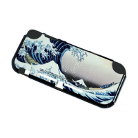 For Nintendo Switch Lite Protective Shell, Full Cover Upper And Lower Cover Painted Shell SX-117 Ukiyo-E Sea Waves