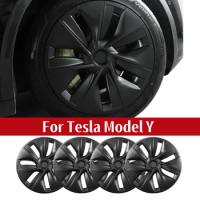 Compatible for Tesla Model Y Hubcaps,19 Inch Wheel Covers Hub Caps ABS Replacement Rims Protector Car Accessories 4PCS