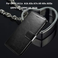 Phone Case For OPPO A9 2020 OPPO A5 2020 Flip Phone Case For OPPO AX5s A9x A9 A7n OPPO A5s A1k A11x PU Leather Phone Cover Case