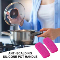 Kitchen Pot Handle Holder Silicone Cookware Handle Holders Cover Heat Resistant Pot Sleeve Grip For Frying Cast Iron Skillet Pan