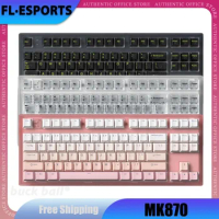 Fl Esports MK870 Mechanical Keyboard 3 Mode 2.4G Bluetooth Wireless Keyboards Hot Swap 87 Keys RGB Backlit Office Gamer Keyboard