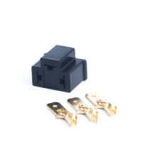 10/20/50/100pcs/lot 3 Pin/Way H4 MALE Bulb Holder Connector Housing 7.8mm Lamp Plug Bulb Socket With Terminals