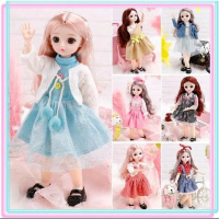 Seri A B Mainan Anak Boneka BJD Doll 30cm Cute DIY Girls Gift Princess Dress