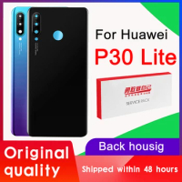 Original Back Housing Replacement For Huawei P30 Lite Back Cover Battery Glass Huawei Nova 4e With Camera Lens And Logo