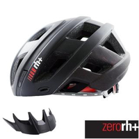 【ZeroRH+】自行車安全帽 CAMINHO系列附遮陽板(黑/紅 EHX6063 18)