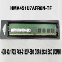 1PCS 4GB 4G 1RX8 PC4-2133P-ED1 DDR4 2133 ECC UDIMM For SK Hynix RAM Memory HMA451U7AFR8N-TF