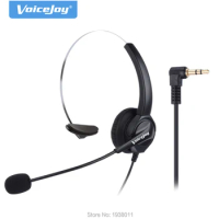 Additional 1 PC ear pad +Comfort-Fit Corded Headset 2.5mm Plug headset Noise cancelling microphone headset RJ9 plug optional