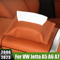 For Volkswagen VW Jetta A5 MK5 A6 5C6 A7 MK7 Multifunctional Car Sun Visor Back Seat Hanging Tissue Bag Organizer Accessories