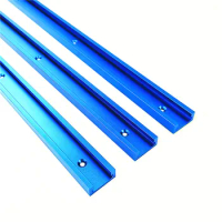 T Track 30-50cm, Aluminium T-track Woodworking Standard Miter Gauge Guide Chute T Track T Slot Wood Tool for Workbench Table Saw