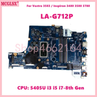 LA-G712P With CPU: 5405U i3 i5 i7-8th Gen Notebook Mainboard For Dell Vostro 3583 Inspiron 3480 3580 3780 Laptop Motherboard