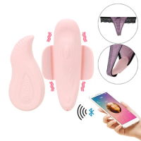 Bluetooth APP Clitoris Stimulator Invisible C String Vibrating Panties 12 Speeds Wireless Remote Control G-spot Massage