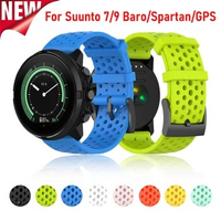 24mm Smart Watch Band for Suunto 9/7/D5/Spartan Sport/Wrist HR Sport Breathable Silicone Strap Watch Bracelet for suunto 9 baro