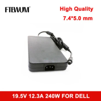 19.5V 12.3A 7.4*5.0mm 240W Adapter for Dell alienware M4700 M6400 M6500 M6600 M6700 M15x M17x R4 M18x R3 Laptop Gaming Charger