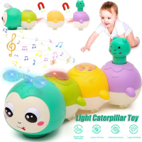 Interactive Illuminated Baby Crawling Toy: Engage Toddlers with Press & Go Play for Sensory & Motor 