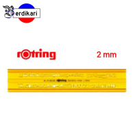 Penggaris Sablon Huruf Rotring 2 mm Mal Abjad