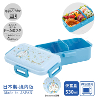 【百科良品】日本製 哆啦A夢 粉藍便當盒 保鮮餐盒 抗菌加工Ag+ 530ML(日本境內版)