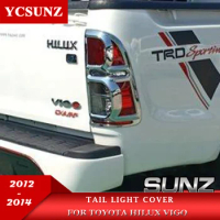 Chrome ABS Tail Lights Cover For Toyota Hilux Vigo 2012 2013 2014 Exterior Accessories YCSUNZ